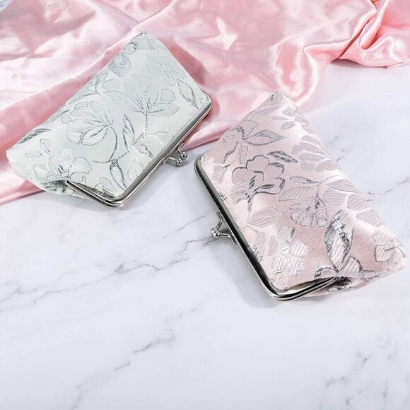 2 Packs Long Coin Purse Clutch Handbag Change Pouch Wallet with Clasp Closure fo - Picture 7 of 10